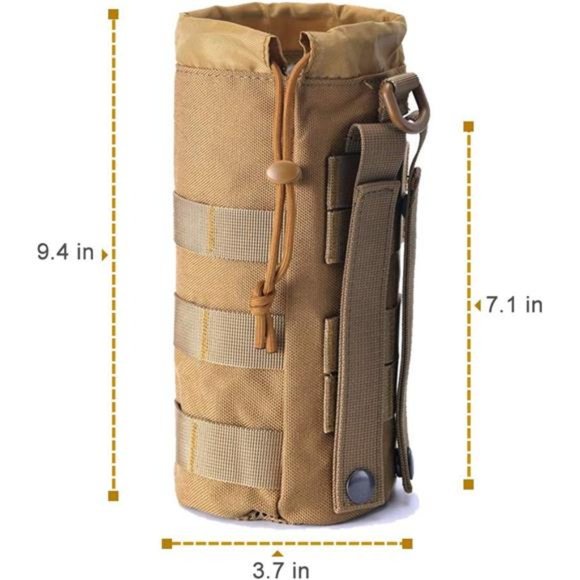 Sports Water Bottles Pouch Bag, Tactical Drawstring Molle Water Bottle Holder - Picture 6 of 6